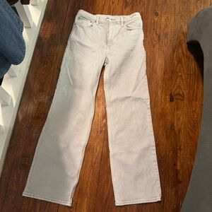 Abercrombie & Fitch Light Gray Flare Jeans high rise relaxed 90s